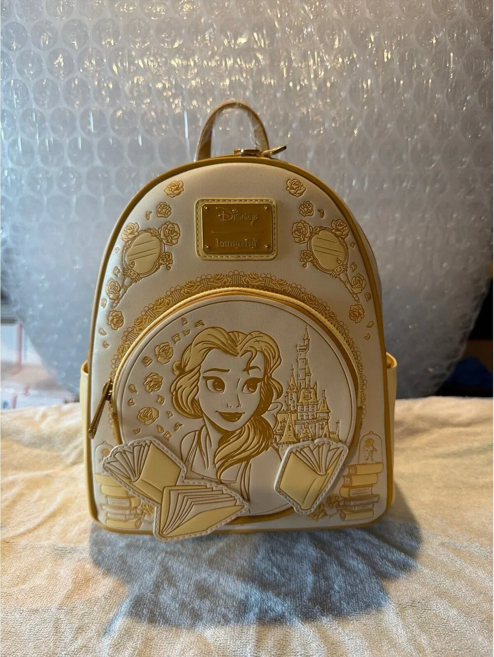 Loungefly Disney Beauty and The Beast Belle Tonal Sketch Backpack NWT